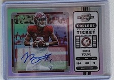 2023 Panini Chronicles Contenders Optic Bryce Young Silver Prizm Rookie Auto /49