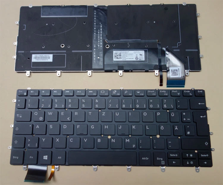 UNRETSCHIEDLICH Tastiera originale DELL XPS 13-9305, 13 9305 illuminazione tastiera QWERTZ DE