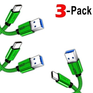 3-PACK ⚡Fast Charger⚡ (USB C to USB A) Cable Male Cord Charging Type C USB V2.0 - Picture 1 of 17