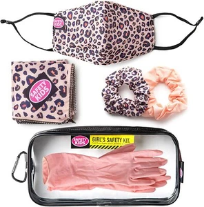 Orly Girls Hair and Accessory Gift Set Reusable Face Mask Rubber Gloves Leopard - Picture 1 of 7