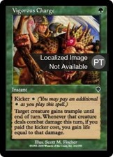 1X Vigorous Charge Invasion NM/EX FOIL Portuguese MTG CARD