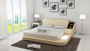 Luxus Wasserbett Doppel Multifunktions Bett Polster Wasser Betten 200x200 + USB - Bild 1 von 12
