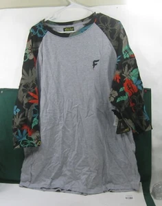 New Filthy gray flower  Baseball Graphic Tee MEN Size XXL - Picture 1 of 4