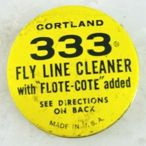 Vintage Cortland Fliegenschnur Reiniger Dose 333 mit Flote Cote hinzugefügt Angelschnur - Bild 1 von 4