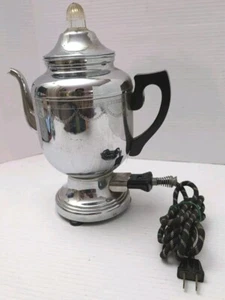 ENVÍO GRATUITO ~ Percolador de café Farberware cromado vintage No. 208 *FUNCIONA PROBADO* - Imagen 1 de 12