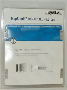NEW Magellan MapSend BlueNav Europe Maps XL3 Norway NORTH-WEST SD Card Meridian - Picture 1 of 1