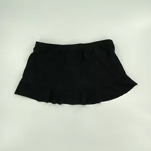 Plus Size 20/22 Aqua Green Women's black Ruffle Swim Skirt w/ built in brief - Picture 1 of 8