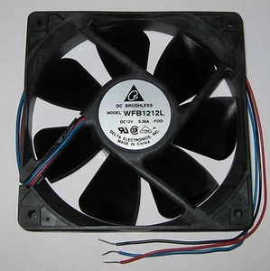 Delta 120 mm Low Noise Case Cooling Fan - 30 dB - 12 V DC - 62 CFM - Long Wires - Picture 1 of 5