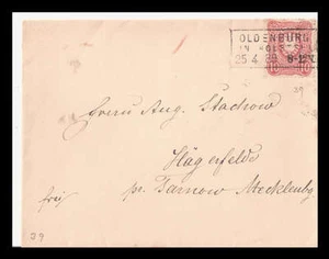 Germany: 1888; Scott 39 in beautiful cover Olderburg to Mecklemburg, EBA189 - Picture 1 of 2