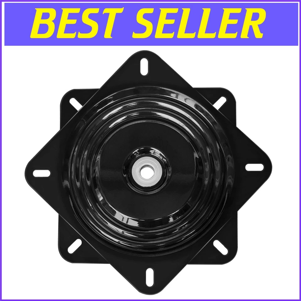Black Heavy Duty Swivel Plate for Bar Stools and Recliners – Easy to Install - Image 1 of 4