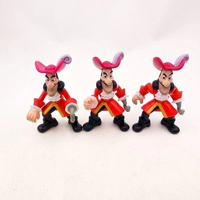 Vintage Mattel Disney Captain Hook Figures Lot of 3 Peter Pan Figurines - Image 1 of 4