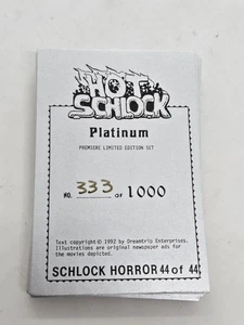 1992 HOT SCHLOCK PLATINUM Horror Trading Card Set (44 Karten) Nr. 333 von 1000 - Bild 1 von 5