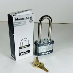 Commerical Padlock Master Lock 5KALJ Keyed Alike Long Shackles Steel Bodies - Picture 1 of 8