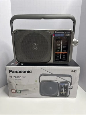 Panasonic RF-2400D 2-Band Receiver AM/FM Portable Radio Gray - TESTED & WORKING - Image 1 of 4