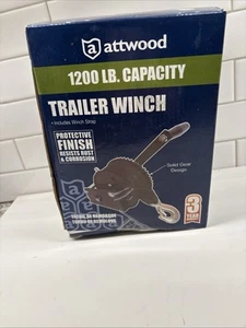 Attwood Single Drive Winch 1200 lb Load Capacity Strap ATV Boat Trailer 11149-4 - Picture 1 of 11