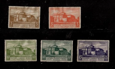 Spain Airmail Stamps 1930's Monasterio de La Rábida 5c, 10c & 15c Ibero MLH - Image 1 of 4