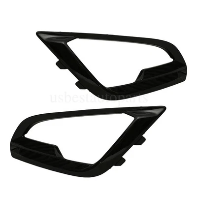 Black Front Bumper Fog Light Cover Bezel For 2018-2021 Ford EcoSport LH&RH Foto 1 de 4