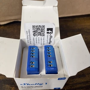 2x Shelly Plus 1 WiFi & Bluetooth Smart Relay Switch 16 A Remote Control - Box/O - Picture 1 of 4