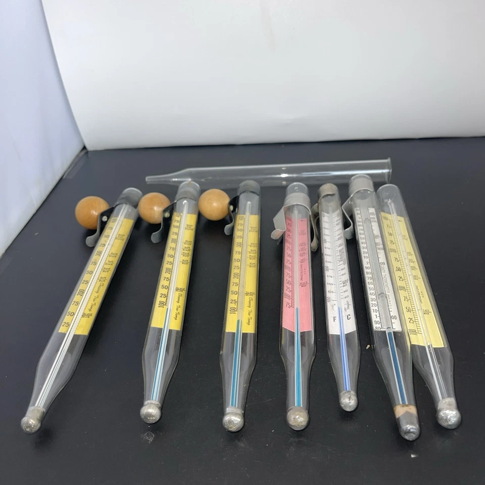 Vintage Glass Candy Icing Deep Fry Cooking Thermometer Chaney Taylor Springfield - Image 1 of 4