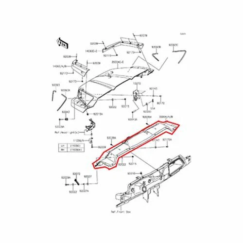 OEM GENUINE NEW KAWASAKI TERYX 4 800 UPPER HOOD PANEL WHITE Foto 1 de 1