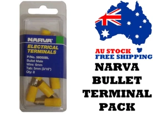 Narva 56055BL Insulated Bullet Terminal Pack 5-6mm Wire 5mm DIA Auto Electrical - Picture 1 of 1