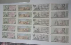 Costa Rica Bill 5 Colones And 20 Colones Bundle Is 2 Bills Of 5 And 1 Bill Of 20 - Picture 1 of 10