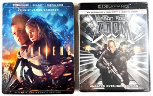 Aliens 4K (4K+Blu-ray+Digital+Slip Cover) / Doom - Unrated & Extended 4K - Picture 1 of 2