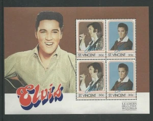 St Vincent 1985 Elvis Presley set of 4 M/S SGMS927 U/M - Picture 1 of 4