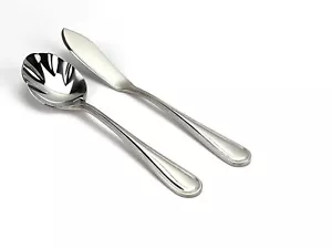 Retroneu Unity Stainless Steel 18/8 Flatware Butter Knife 6 3/4” & Sugar Shell 6 - Picture 1 of 2