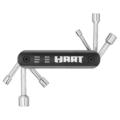HART 6-Piece FOLDING NUT DRIVERS | METRIC | 360° ROTATION | 5 6 8 9 10 12 MM - Image 1 of 2
