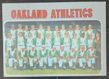 1970 TOPPS BASEBALL OAKLAND A'S TEAM CARD SEMI HIGH # 631 