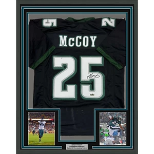 Framed Facsimile Autographed LeSean McCoy 35x39 Philadelphia Reprint Jersey - Picture 1 of 2