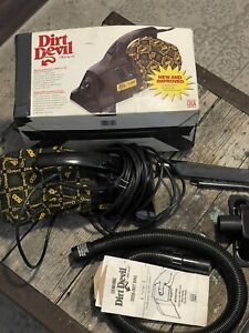 VTG Dirt Devil Hand Held Vacuum Cleaner W/ Attachments, Bag & Box 08500 Series
