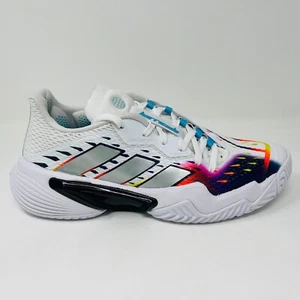 adidas Barricade Tennis Shoes Womens Size 6 White Metallic Pink Athletic GW3817 - Picture 1 of 17