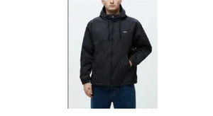 Obey - Caption Rain Jacket, Black, (Grey Stripe on back), Large - Picture 1 of 1