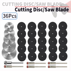 36Pcs Metal Cut Off Wheel Mini Resin Cutting Discs Dremel Drill Rotary Mandrel - Picture 1 of 5