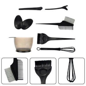 8 Pcs Hair Color Kit Applicator Brush Mixing Bowls Colour Dying Accessories - Picture 1 of 12