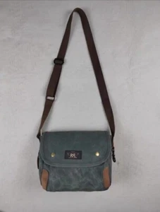 RRL RALPH LAUREN Men's Vintage Canvas Shoulder Bag Messenger Bag Gray USED - Picture 1 of 7