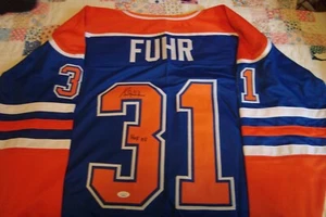Grant Fuhr Autographed Hockey Jersey Edmonton Oilers Jersey JSA Certified - Picture 1 of 5