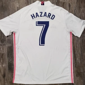 2021 Adidas Real Madrid Home Soccer Jersey Eden Hazard Men XL Belgium Spain - Picture 1 of 7