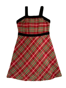 K.C. Parker Girls Red/Green/Black Plaid Christmas Holiday Fancy Party Dress Sz 6 - Picture 1 of 4