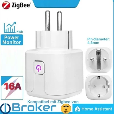 ZigBee Steckdose Energiemesser Energiezähler Strommessung zigbee2mqtt HA IoBroke - Bild 1 von 4