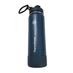 ThermoFlask Bottiglia Acqua Calda Fredda Isolata Sottovuoto Acciaio Inox 24 Oz Blu - Foto 1 di 18