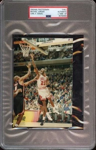 Michael Jordan 1996-97 PSA Type I 4 x 6 Photo by Carl Sissac HOF Bulls - Bild 1 von 2