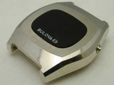 VINTAGE 1976 BULOVA COMPUTRON CASSA ACCIAIO INOX SOLO SOLIDA A 41 X 38,6 MM - Immagine 1 di 4