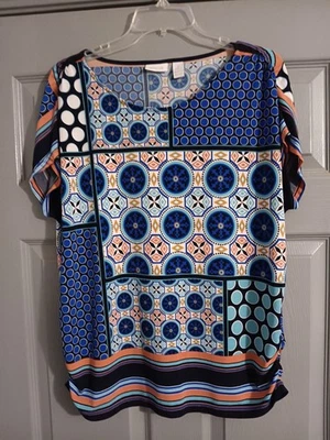 Blusa de mujer talla 2 Chicos manga corta estampado geométrico Foto 1 de 3