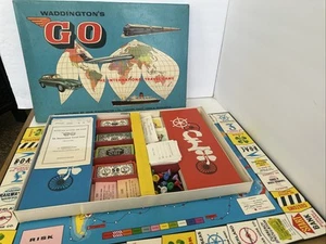 Vintage "GO" The International Travel Game. By Waddingtons Games 1961. Complete - Picture 1 of 15