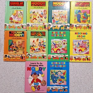 10 x Noddy Vintage HC Books -1980's , Enid Blyton. Purnell reprinted - Picture 1 of 19