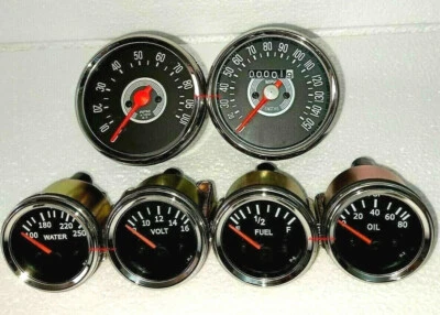 Smiths Kit- Elec Temp + Oil + Fuel + Volt+Speedometer +Tacho 80 mm B/C - Image 1 of 4
