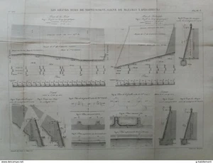 ANNALES PONTS et CHAUSSEES (DEP 34) - Les grands murs de souténement - 1887 - Imagen 1 de 5